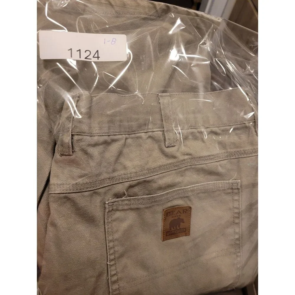 Bear River Workwear Carpenter‎ Pants Size 40x32 Beige Double Knee Utility